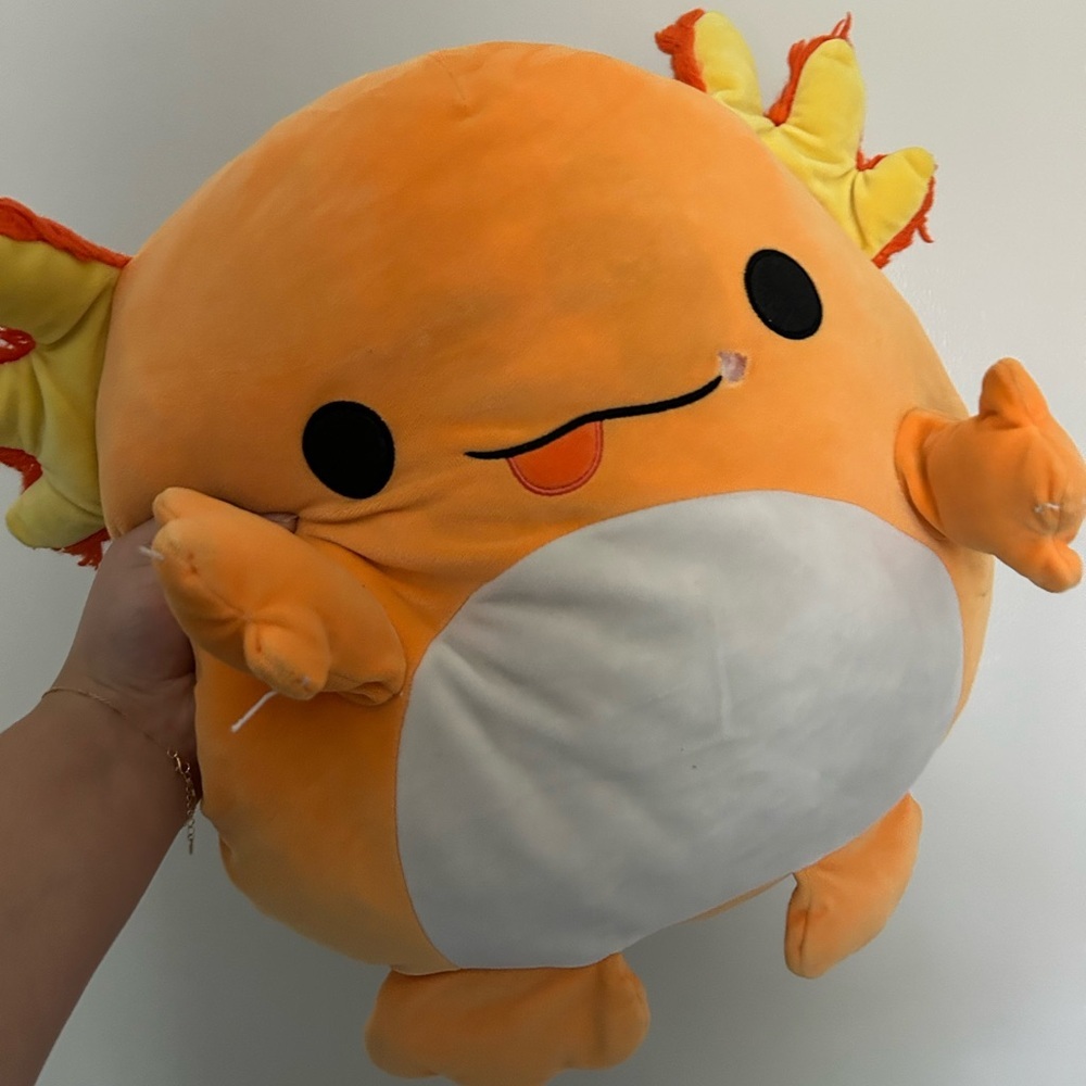 Adorable Orange Plush Toy with White Belly